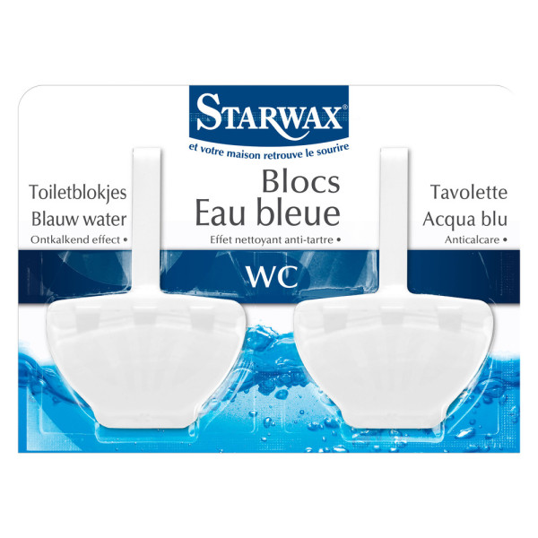 STARWAX - Blocs Eau Bleue Pour WC Lot de 2x40g