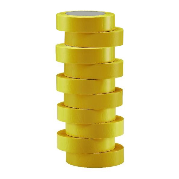 EUROCEL - Lot 10 Rubans Adhésifs Électricité Jaune 15mmx10m