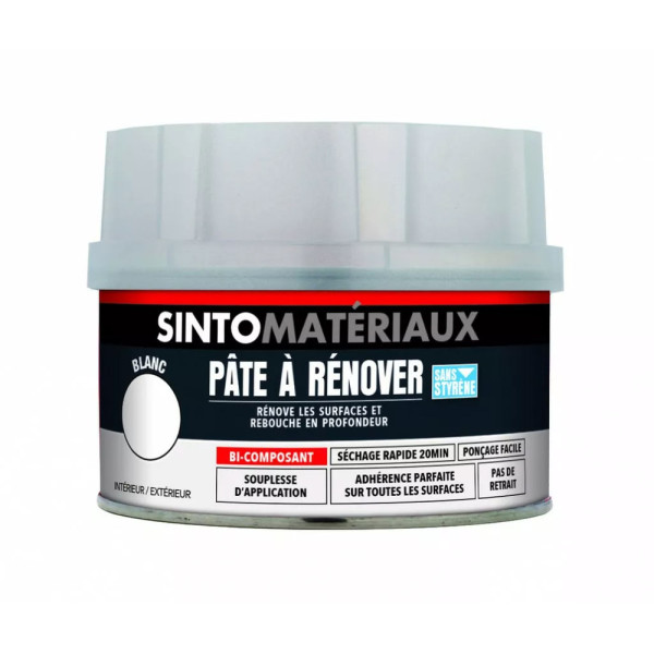 SINTO - Pâte à Rénover Polyester Blanc 400g