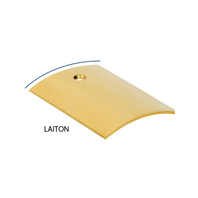 Seuil Demi-Bombé Percé Laiton 30mm sous gaine