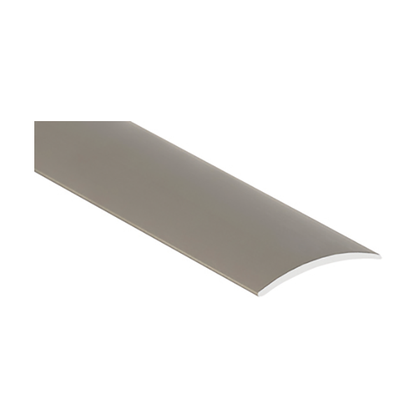 ROMUS - Seuil Demi-Bombé Adhésif Alu Titane 30mmx90cm Sous Gaine