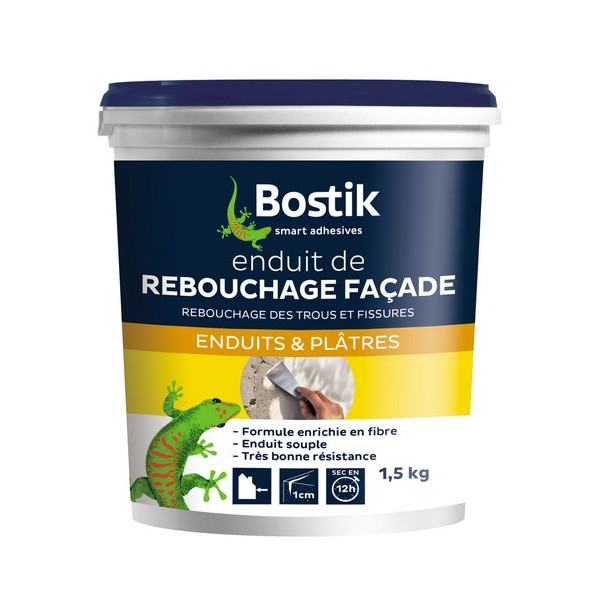 BOSTIK - Enduit de Rebouchage Façade Pâte 1.5kg