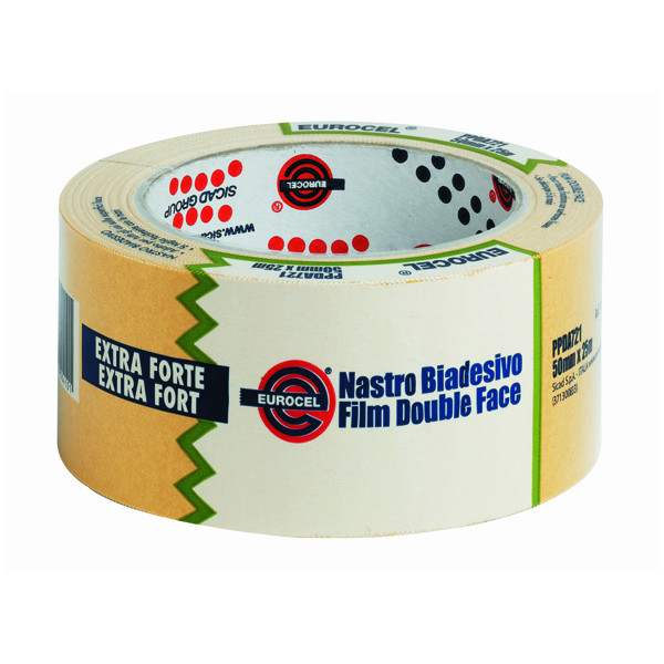 EUROCEL - Adhésif Double Face Objet Léger 50mmx25m