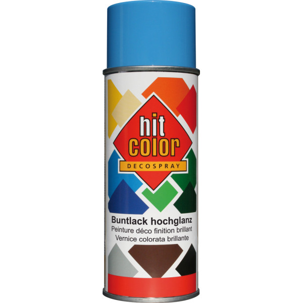 HITCOLOR - Peinture Brillante HitColor Aérosol 400ml bleu lumière