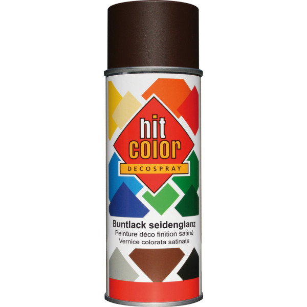 HITCOLOR - Peinture Satinée Hitcolor Aérosol 400ml Chocolat