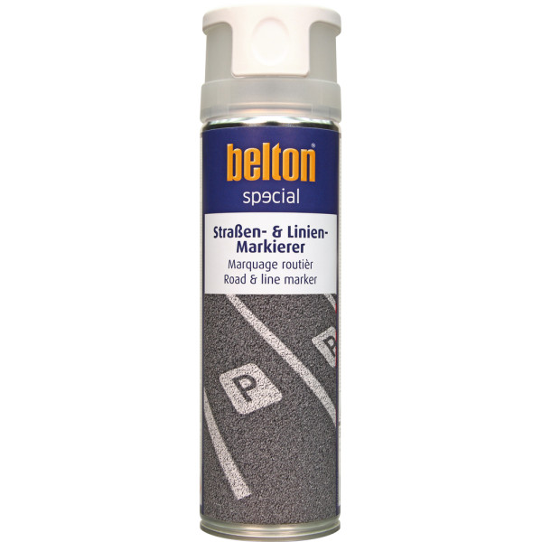 BELTON - Peinture SPECIAL de Marquage Routier Aérosol 500ml Blanc de signalisation