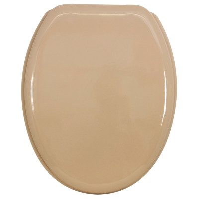 Abattant WC MDF charnière inox beige
