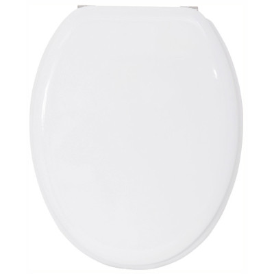Abattant WC MDF Charnière Inox blanc