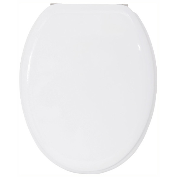 M S V - Abattant WC MDF Charnière Inox Blanc