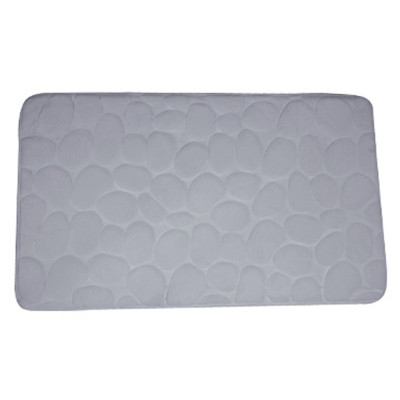 Tapis de bain galet microfibre 50x80cm gris