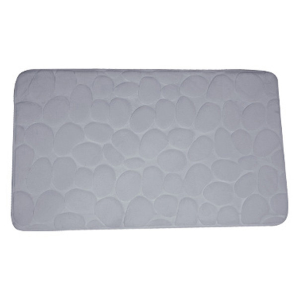 M S V - Tapis de Bain Galet Microfibre 50x80cm Gris