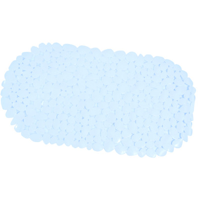Tapis de fond de baignoire pvc galet 35x68cm blanc