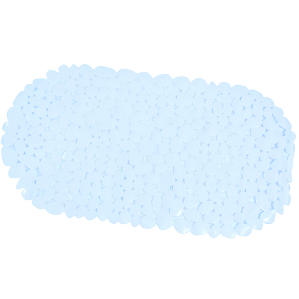 M S V - Tapis Fond de Baignoire PVC Galet 35x68cm Blanc