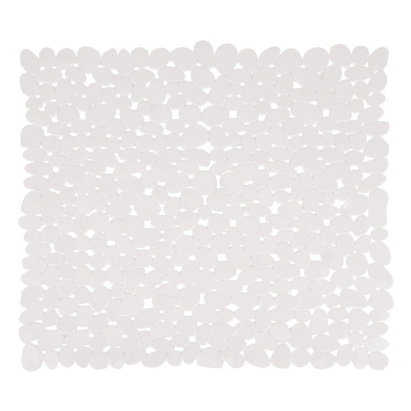 M S V - Tapis Fond de Douche PVC Galet 53x53cm Blanc