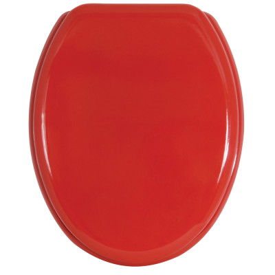 Abattant WC MDF Charnière Inox Rouge