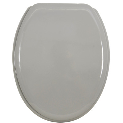 Abattant WC MDF charnière inox gris