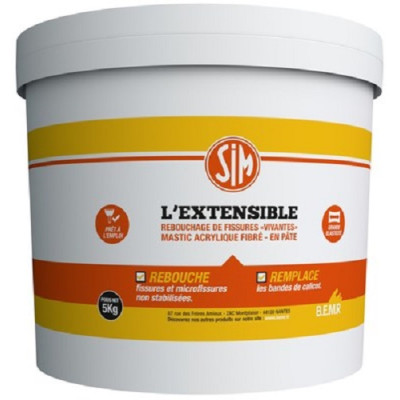 Sim l'Extensible Mastic acrylique fibré en pâte 5kg