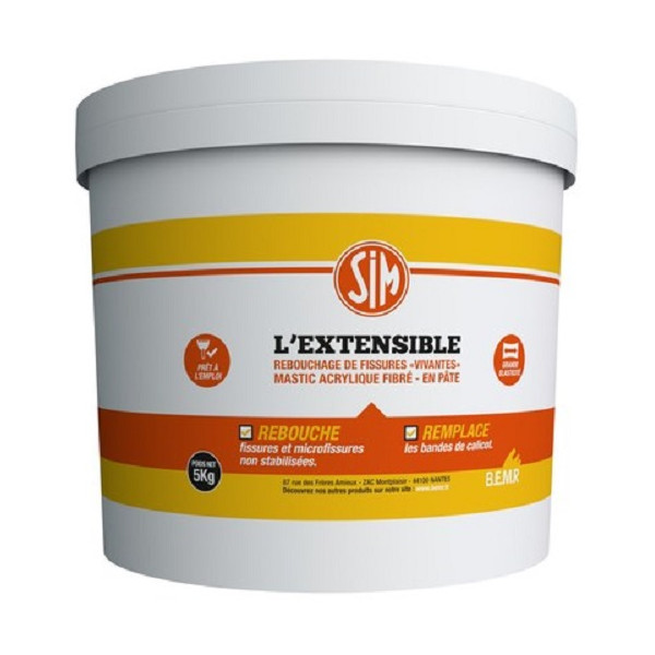 SIM - Sim l'Extensible Mastic Acrylique Fibré en Pâte 5kg