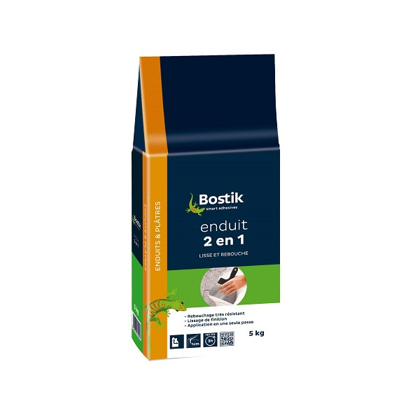 BOSTIK - Enduit 2 en 1 Poudre Sac 5kg