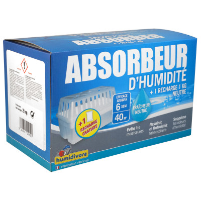 Humidivore Box 70 absorbeurs + 2 recharges dont 1GRATUITE