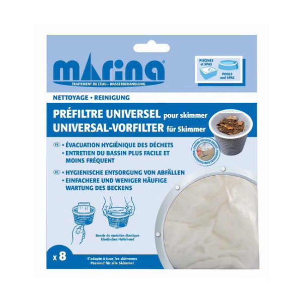 MARINA - Préfiltre Universel  Pour Skimmer Lot de 8
