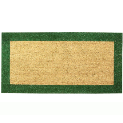 Tapis coco bicolore vert 40x80cm