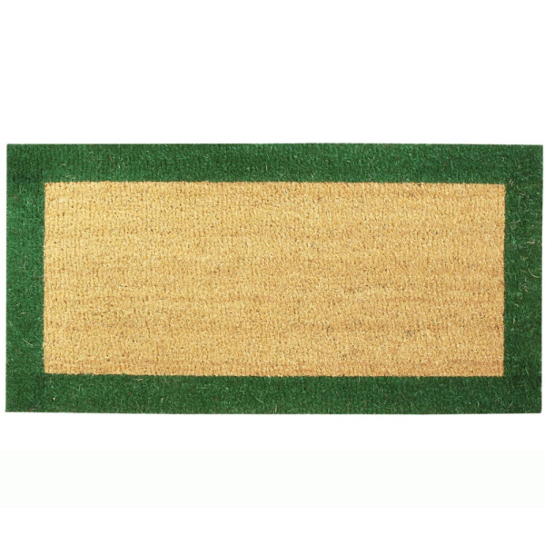 BTB - Tapis Coco 17mm Ecru/Vert