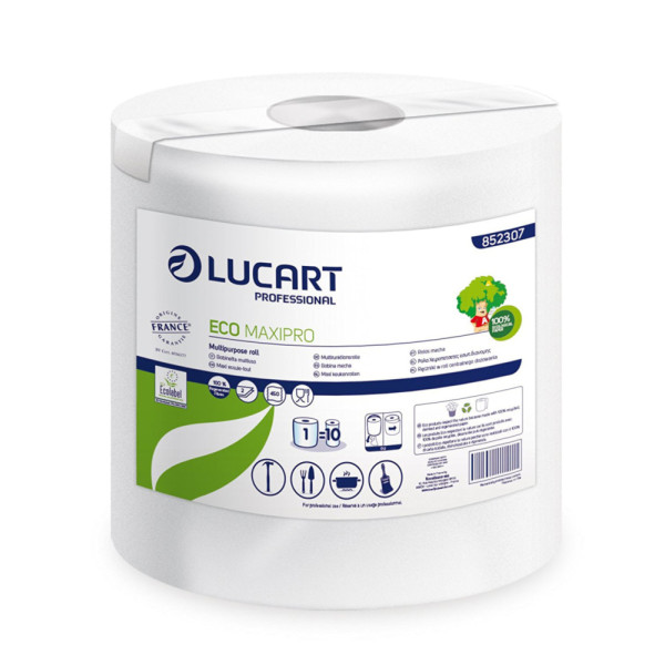 LUCART - Bobines d'Essuyage EcoMaxipro 450 Feuilles Lot de 6