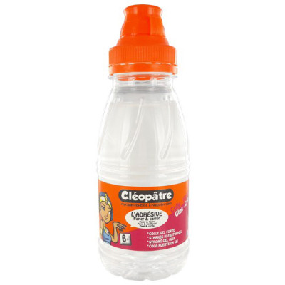 Cléopâtre colle forte adhésive transparente flacon de 250gr