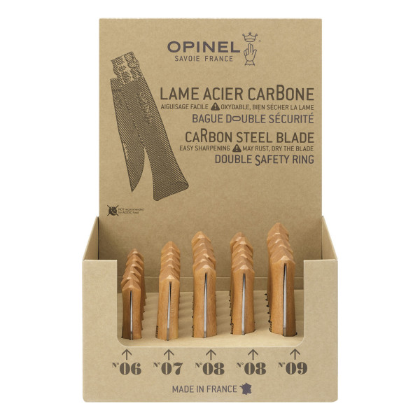 OPINEL - Présentoir de 30 Couteaux Carbone