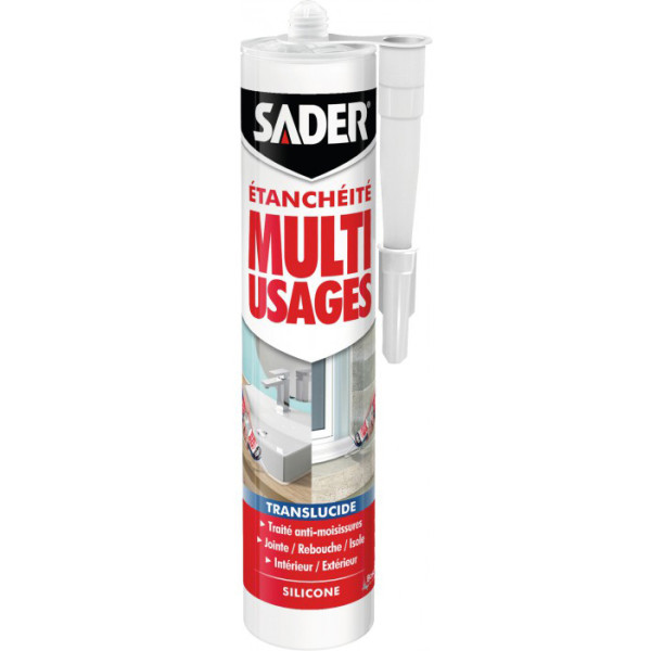 SADER - Mastic Etanchéité Multi-Usages Translucide Cartouche 280ml
