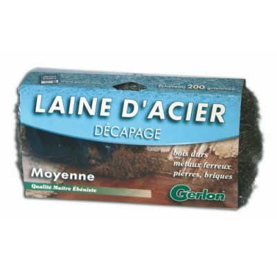 Laine d'acier moyenne décapage 200gr