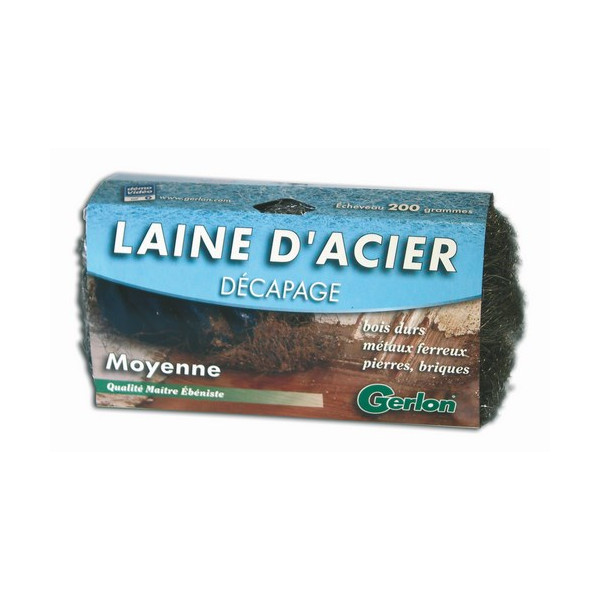 GERLON - Laine d'Acier Moyenne Décapage 200g