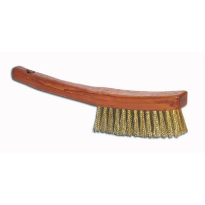 Brosse longue à manche - Acier laitonné