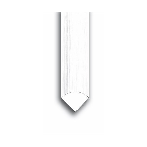 SKYLAB - Quart de Rond Enrobé Blanc 15x15mm 2.20m