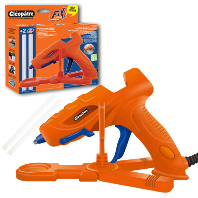 Pistolet à colle Mini Cléo'GUN FIX + base de stabilité