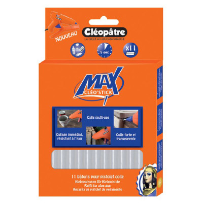 Bâtonnets de colle pistolet Cléo'Stick Max boite de 11