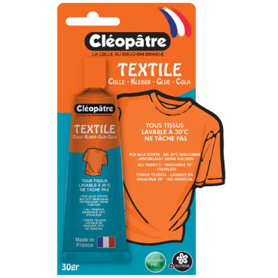 Cléopâtre colle Textile Cléo'Tech tube 30gr sous blister