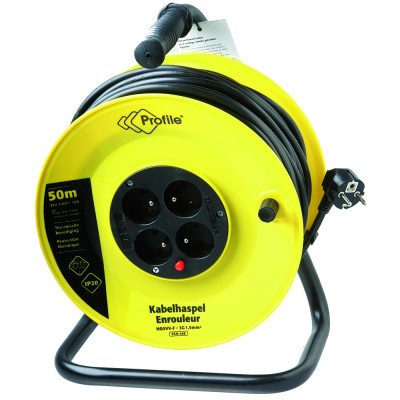 ENROULEUR 50M 3G1.5 4 PRISES PROFILE