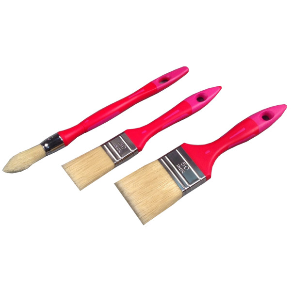 SAVY - Lot de 3 Pinceaux Toutes Peintures Sans Perte de Poils