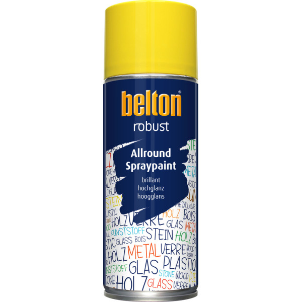 BELTON - Peinture de Finition Brillante Robust Aérosol 400ml jaune zinc