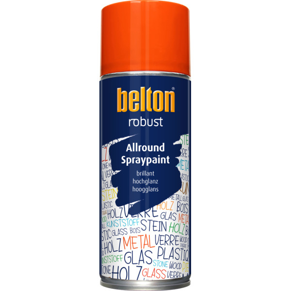 BELTON - Peinture de Finition Brillante Robust Aérosol 400ml orange