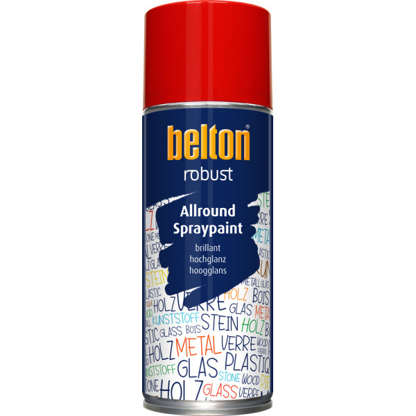 BELTON - Peinture de Finition Brillante Robust Aérosol 400ml rouge feu
