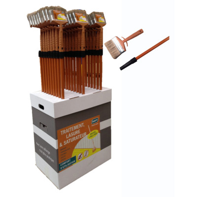 BROSSE LASURE + MANCHE TELESCOPIQUE (Vendu par 1)