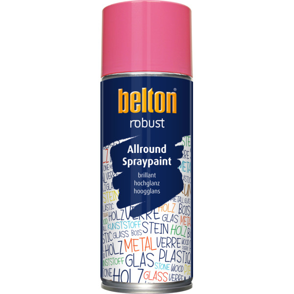 BELTON - Peinture de Finition Brillante Robust Aérosol 400ml rose fuschia