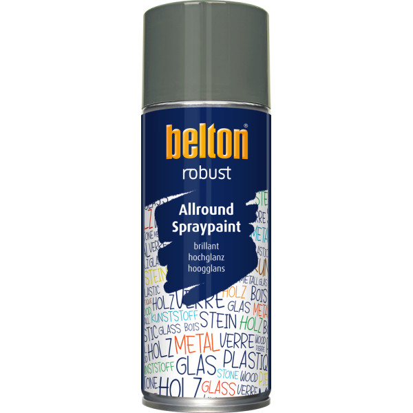 BELTON - Peinture de Finition Brillante Robust Aérosol 400ml gris souris