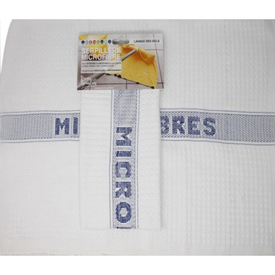 Serpillière Gaufrée Microfibres 50x60cm Blanche