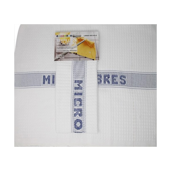 TISSAGES DE BEAULIEU - Serpillière Gaufrée Microfibres 50x60cm Blanche