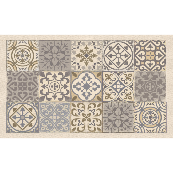 MERCURY - Tapis Velvet Carreau Ciment Ocre