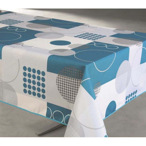 ACCESS DECO - Toile Cirée Déco Zoé 140cmx20m Bleu